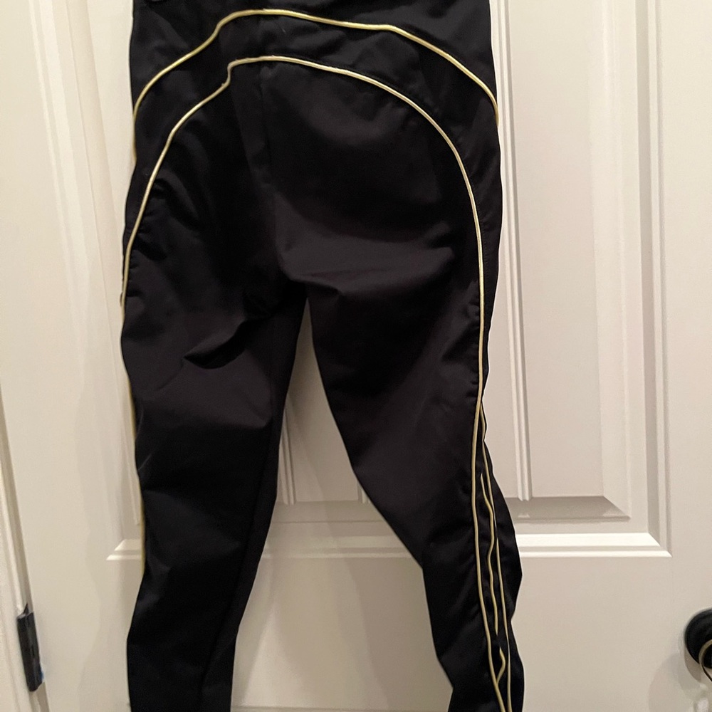 BEBE Exercise Tank Top and Matching Exercise Pants Black and Yellow
